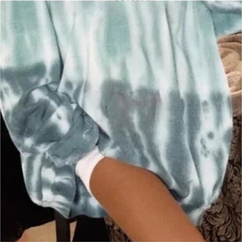 Oversized Hoodies Women men Tops Letter Print Tie Dye Gradient Sweatshirt Winter Warm Streetwear Pullovers Punk Graphic Hoodies