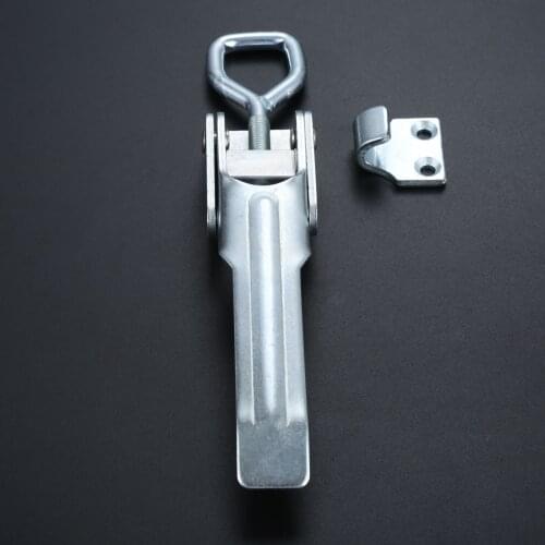 Iron Buckle Catch Lock Cabinet Boxes Spring Loaded Latch Toggle Hasp For Truck Trailer Body Clamp Lockable Hasp 160mm