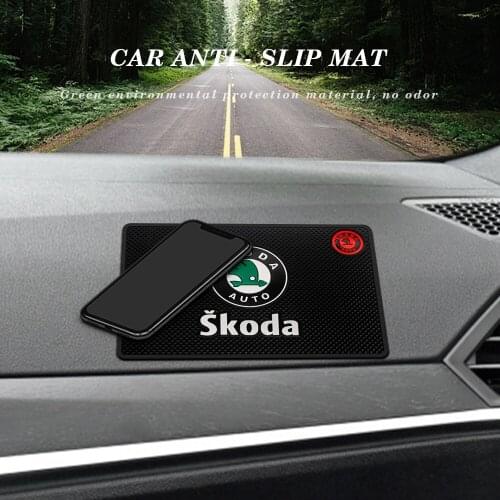 1PCS Car Anti-Slip Mat Pad Rubber Mobile Sticky Dashboard Phone Stand Non-Slip Mat For Skoda Fabia 2 3 Karoq Kodiaq Octavia 3 Su