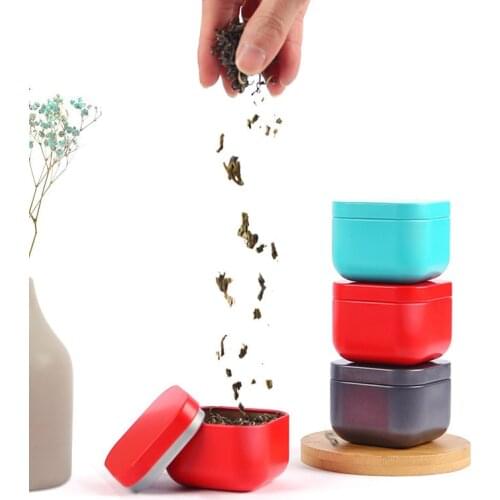 1pcs Frosted Tea Tin Round Shape Mini Sealed Jar Packing Boxes for Coffee Tea Candy Container Cans Storage Organizer Accessories