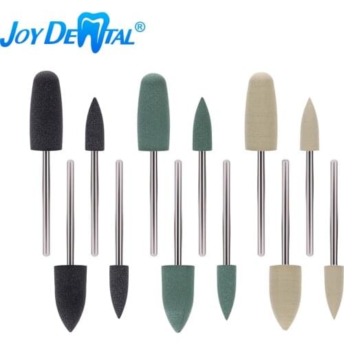 12pcs/Kit Dental Diamond Burs Hidden Resin Base Polishing Silicone Polisher HP 0412 for Low Speed Handpiece