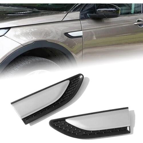 2x Car Front Side Fender Grille Vent Duct Louver Decorative Trim For Land Rover Discovery Sport 2015 2016 2017 2018 2019