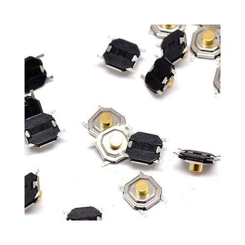 200 Pcs Momentary Tactile Tact Push Button Switch 4 Pin SMT SMD 5.2x5.2x2.0mm