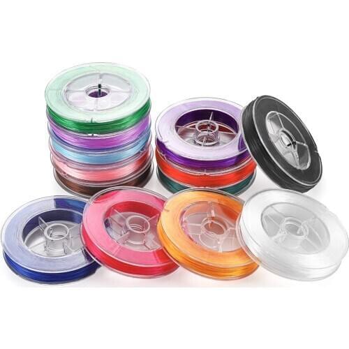 50 Meters/roll Flexible Beaded Cord Elastic Cord Mixed Colors For Beaded Bracelet DIY Handmade Jewelry Making Findings Supplies