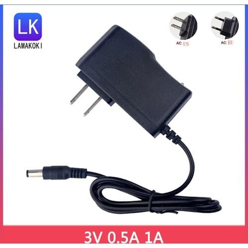 Free shipping AC/DC Adapter DC 3V 1A 1000ma AC 100-240V Converter Adapter,3V1A Charger Power Supply EU Plug DC 3.5*1.35mm