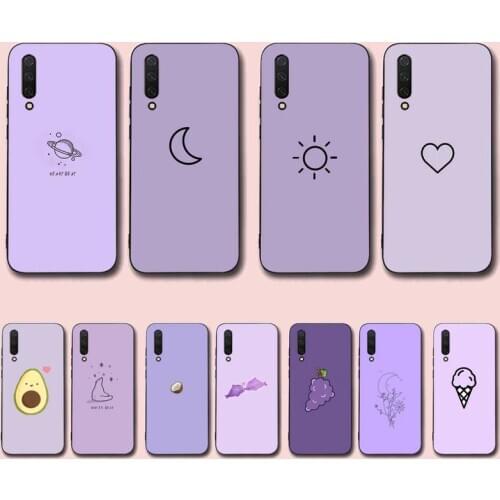 TOPLBPCS Purple background pattern Phone Case for Xiaomi mi 9 8 10 5 6 lite F1 SE Max 3 2 mix 2s