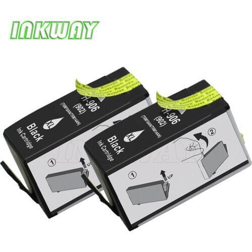 INK WAY High yield remanufactured inkjet cartridges for hp906xl for hp OfficeJet Pro 6960/6968/6975/6978 All-in-One Printer,2PCS