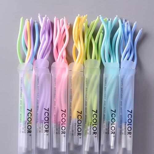 Birthday candle exquisite rainbow curved candle cake