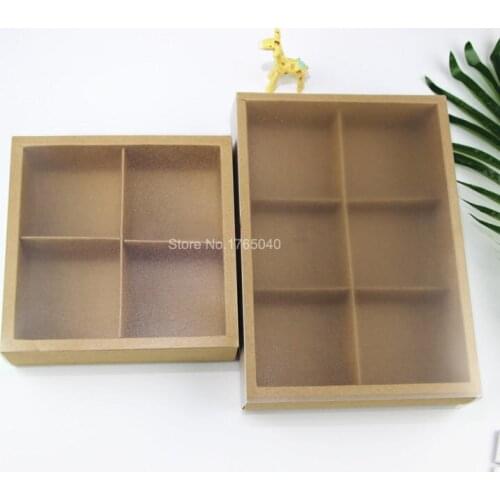 Box with pvc window,plastic window paper Drawer cake box High grade Macaron/Moon cake box cookies biscuit packing 100pcs/lot
