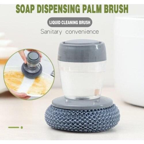 Kitchen Soap Dispensing Palm Brush