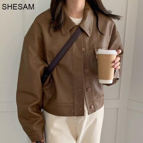 Gothic jacket Korean Spring Crowd Handsome Lapel Single Breasted Loose Casual Sleeve Motorcycle Suit Jacket Short Coat women