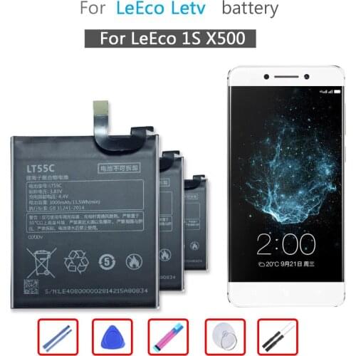 LT55C For LeEco Letv Le Phone 1S X500 One S MT6795 5.5" X500 X507 X509 X501 X502 Mobile Phone Replacement Battery LT55C 3000mAh