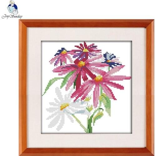 Joy Sunday Daisy 4 Counted 14CT and 11CT Cross Stitch Kits DIY Hand For Embroidery Home Decor Needlework Set