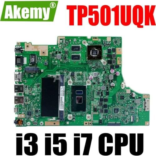 JIANSU NEW motherboard For Asus TP501UQK TP501UQ TP501UB TP501U Laptop Mainboard W/ (V2G) GPU 4G/RAM i3 i5 i7 cpu