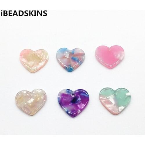 New arrival! 17x20mm 100pcs/lot heart shape acetic acid charms for Earrings DIY parts,Jewelry Earrings Findings & Components