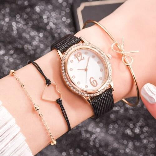 Wholesale Fashion Small And Delicate European Beauty Simple Casual Bracelet Watch Suit