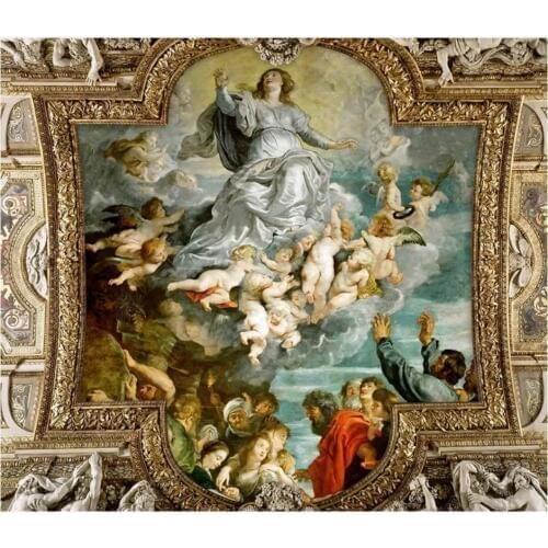 Custom photo wallpaper 3d ceiling wallpaper European ceiling angel zenith mural painting wall background wall papers home decor