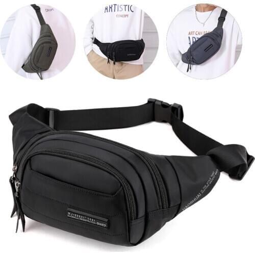Casual Multi-function Men Waist Packs High Quality Nylon Chest Pack Unisex Waterproof Belt Fanny Pack Outdoor Travel Waist Bags