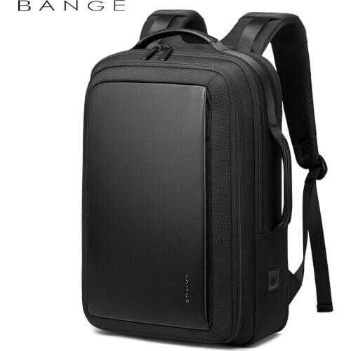 Bange Fashion Men 15"Laptop Backpack External USB Charging Computer Backpacks Anti-theft Waterproof Travel Backpack for Unisex
