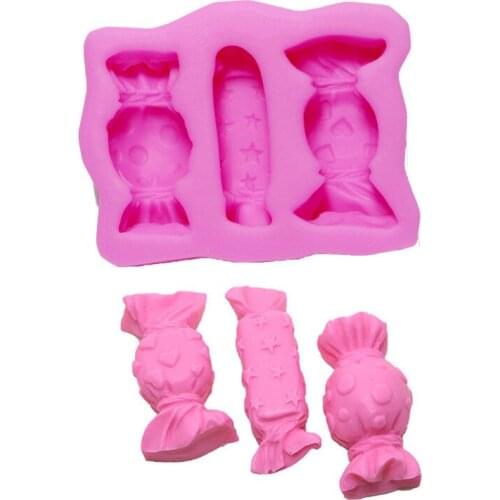 Three Holes Candy Silicone Mold DIY Fondant Cake Baking Molds Chocolate Making Tool Handmade Soap Crafts Cake Tools