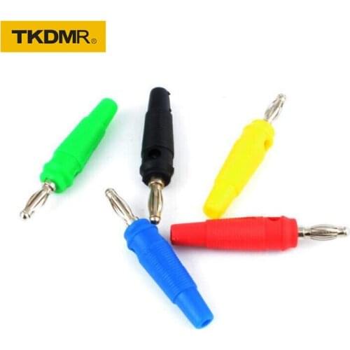 TKDMR 5pcs 4MM Banana Plug Audio Speaker Connectors Amplifier Speaker Binding Post 4mm Banana Jack Plug For Cable Terminals