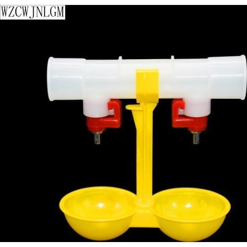 Pet supplies double outlet drinking hanging cup nipple drinker poultry drinker feeding supplies 30pcs