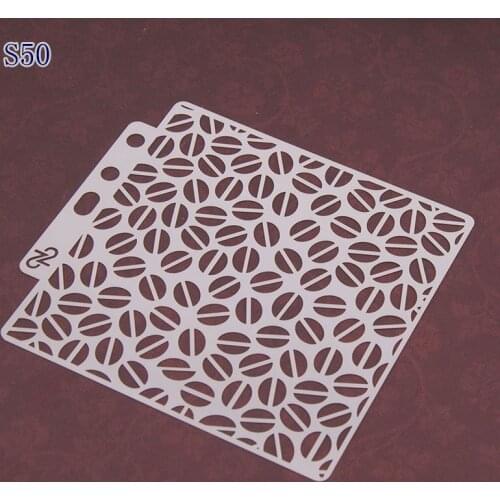 Coffee bean Layering Stencils graffiti hand copied board hollowed out photo album graphic spray painting tool