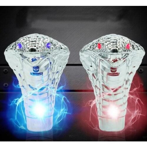 Universal Auto Car Manual Gear Shift Knob Stick Led Eyes Chrome Cobra Snake Cool Shift Lever For BMW Toyota Honda Car Accessorie
