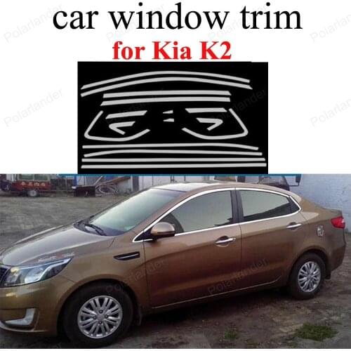 Exterior Car Accessories Stainless Steel Window Trim car Styling For K-ia K2