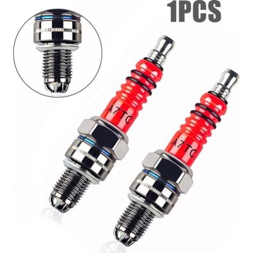 High Performance 3-Electrode Spark Plug A7TC for 48CC-110CC ATV Motorcycle,Suitable for most GY6125 engine type scooters