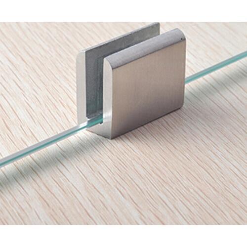 High Quality Stainless Steel Glass Clips Adjustable Wall Mounted Glass Shelf Clamp Bracket Glass Holder