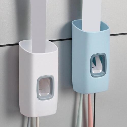 Toothpaste Squeezer Wall Mount Removable PP Hand Free Hygienic Automatic Toothpaste Holder for Washroom Toothpaste Squeezers