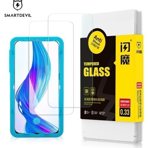 SmartDevil Tempered Glass for OPPO Realme X2 Pro X50 Pro Screen Protector 2 pieces Mobile Phone Toughened Film Anti-fingerprint
