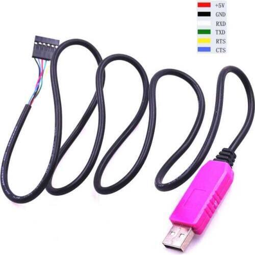 1pcs PL2303 HXD 6Pin USB TTL RS232 Convert Serial Cable PL2303HXD Compatible Win XP/VISTA/7/8/8.1/Android OTG