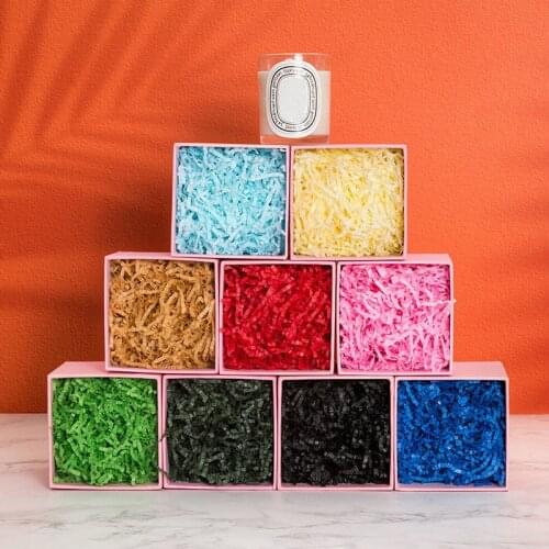 100g Colored Crinkle Paper Raffia Shredded Filler For Boxes Wedding Birthday Party Gift Box Packaging Filling Fold Papers Decor