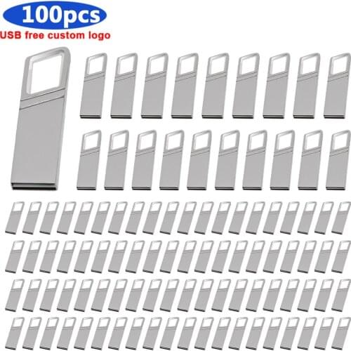 100pcs free logo USB 2.0 flash drive pen drive 4GB 8GB 16GB 32GB waterproof usb pendrive 64gb Memory Stick Real Capacity u-disk