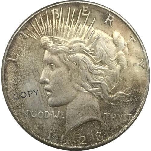 1928 S United States Peace One Dollar Cupronickel Plated Silver Copy Coin