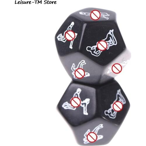 2pcs 12 Side Luminous Dice Adult Dice Game Romantic Dice Toy Sex Funny Adult Dice Games Sexy Romance Erotic Craps Toy