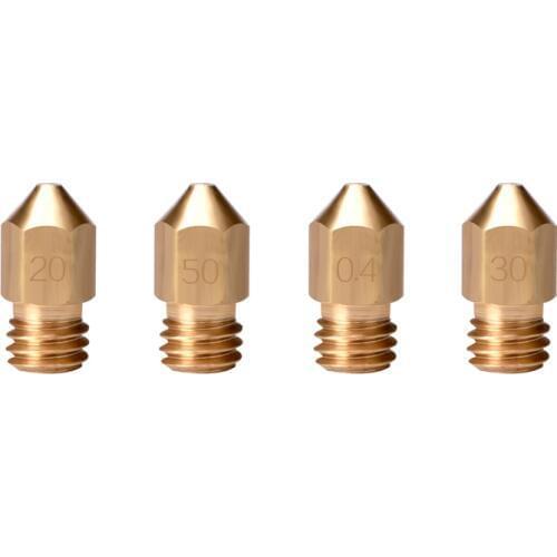 5pcs 3D Printer Accessories 1.75 Nozzle Brass Head Extrusion Head MakerBot MK8 Nozzle