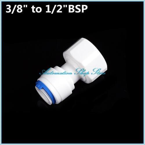 5Pcs 3/8" OD Tube 1/2" BSP female Quick Connector RO Water Purifier Reverse Osmosis Aquarium System Connector Fitting