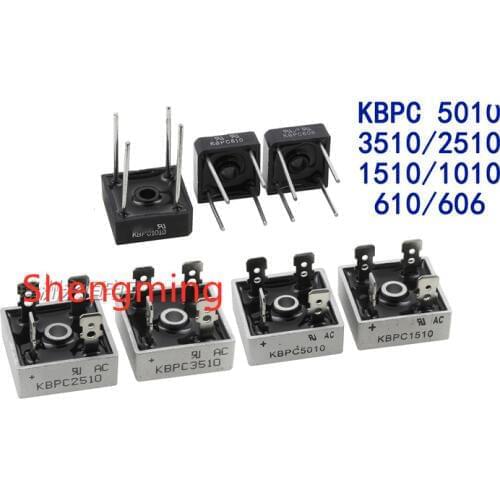 50pcs KBPC5010 KBPC3510 KBPC2510 KBPC1510 KBPC1010 KBPC610 KBPC606