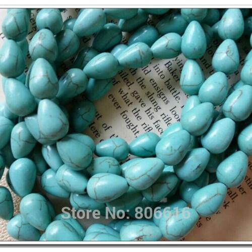 8*12MM 66Pcs Teardrop Blue Natural Stone Bead Jewellery Loose Strands Jewelry Beads Findings & Accessories