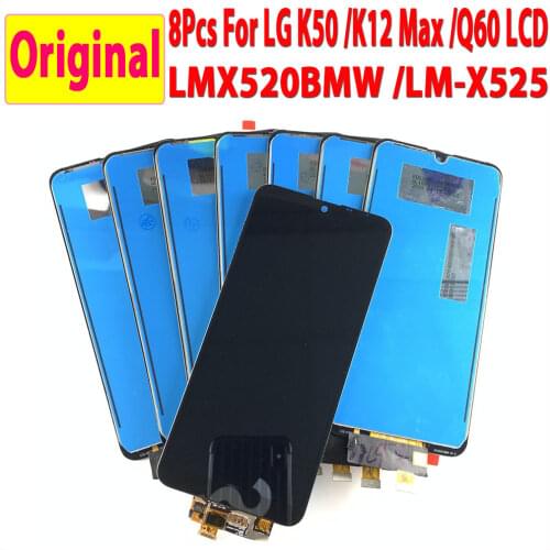 8 Piece/lot For LG K50 K12 Max LCD Touch Screen Digitizer Assembly Replacement 6.26'' For LG K50 LCD Display