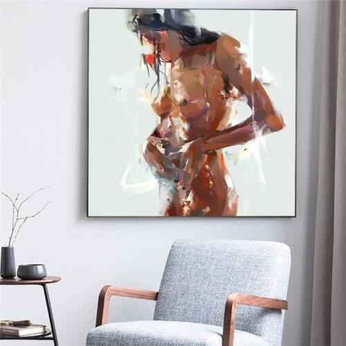 Abstract Nude Women Portrait Oil Painting On Canvas Posters and Prints Wall Art Picture for Living Room Home Decor No Frame
