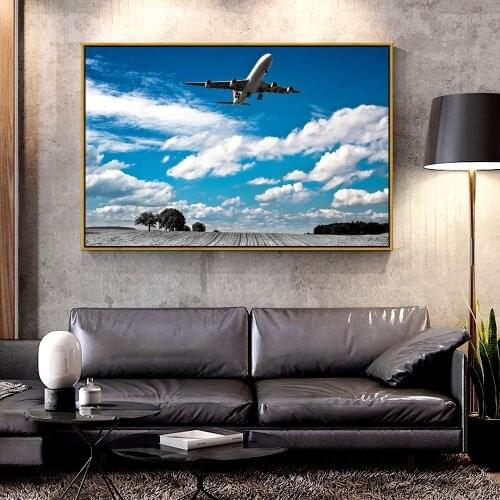 Artcozy Oil Canvas Painting Beautiful plane in the For Home Decoration Wall Art