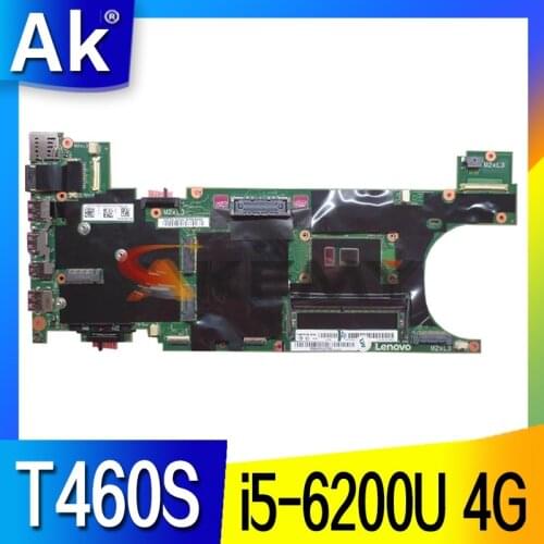 BT460 NM-A421 for Lenovo Thinkpad T460S notebook motherboard CPU i5 6200U 4GB RAM 100% test work FRU 00UR992 00JT924 00JT923
