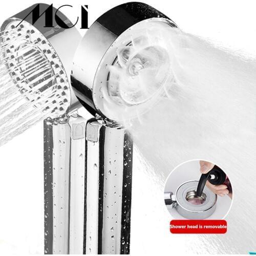 Mci Double-sided Shower Head Water Saving Round ABS Chrome Booster Bath Shower High Pressure Handheld Hand Shower