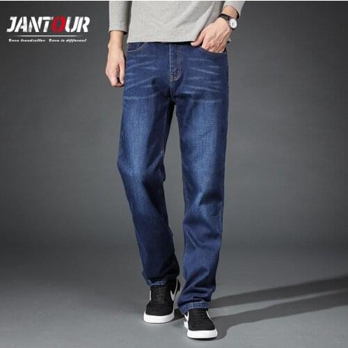 Jeans Mens Loose Straight Denim Wide leg Trousers Classic Brand Casual Overalls High waist Cowboys Pants Male Oversize 40 42 44