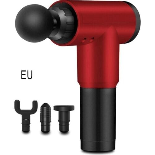 Electric Fascia Gun Massager Muscle Fascia Massage Gun 4 Massage Heads Therapy Muscle Relaxation Fitness Equipment with Bag