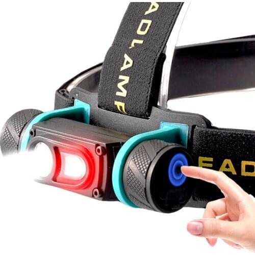 Super Bright XPG White Red LED Lighting Headlight 800 Lumens USB rechargeable Bike Headlight Portable Camping Fishing Flashlight